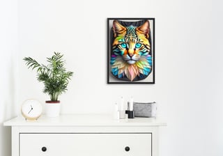 Nome do produto Poster Retrato Gato Mandala