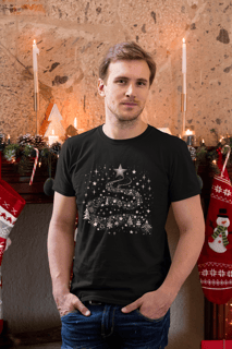 Camiseta Estampada Natal Caminho de Estrelas