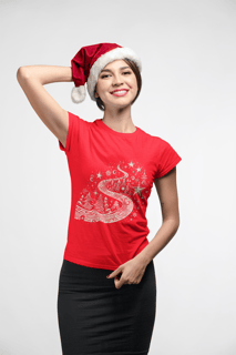 Nome do produto Camiseta Estampada Feminina Natal Caminho de Estrelas