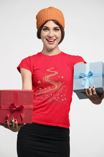 Nome do produto Camiseta Estampada Feminina Natal Caminho de Estrelas