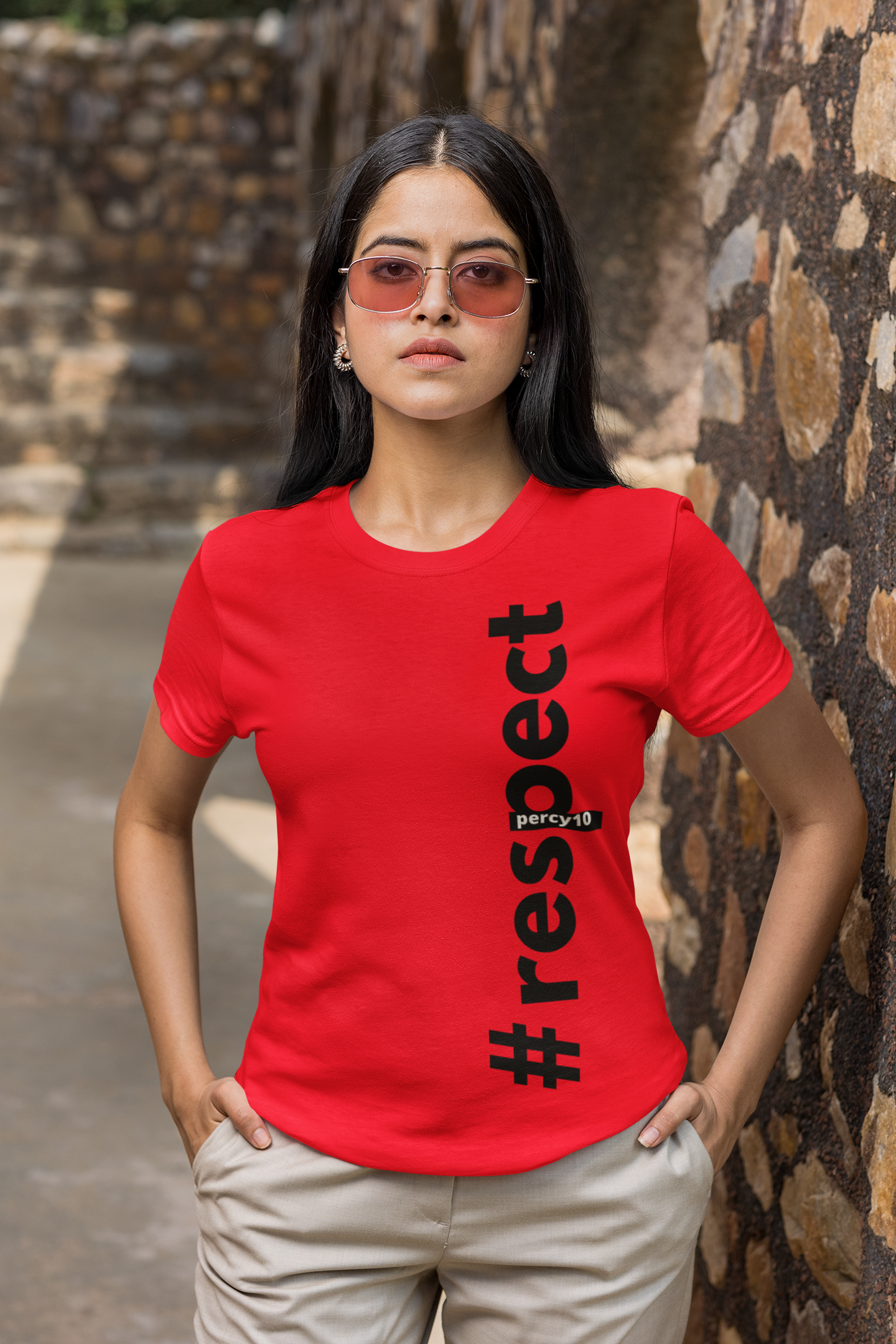 Camiseta Dimona Feminina Personalizada Estampada Respeito. 