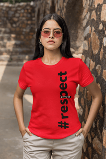 Camiseta Dimona Feminina Personalizada Estampada Respeito. 