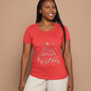 Nome do produto Camiseta Estampada Feminina Natal Caminho de Estrelas