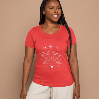 Nome do produto Camiseta Estampada Feminina Natal Cósmico