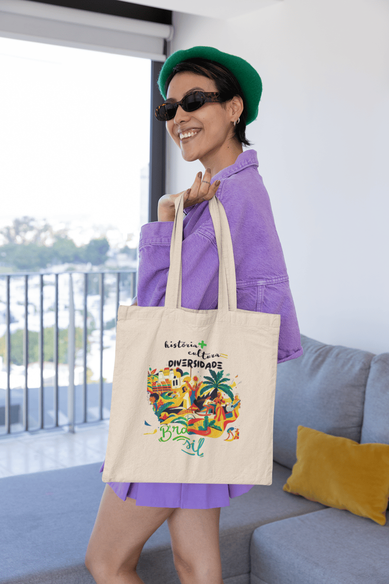 Nome do produto: Eco bag Estampada História Cultura Diversidade