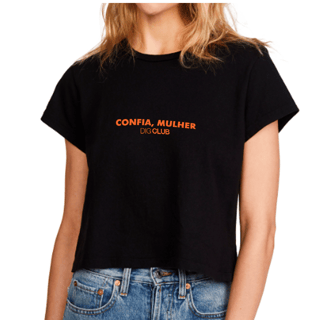Nome do produto Camiseta Baby Long - Confia, Mulher