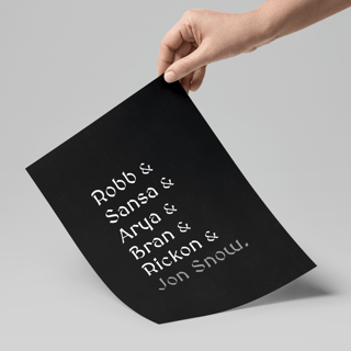 Nome do produto Poster Crianças Stark