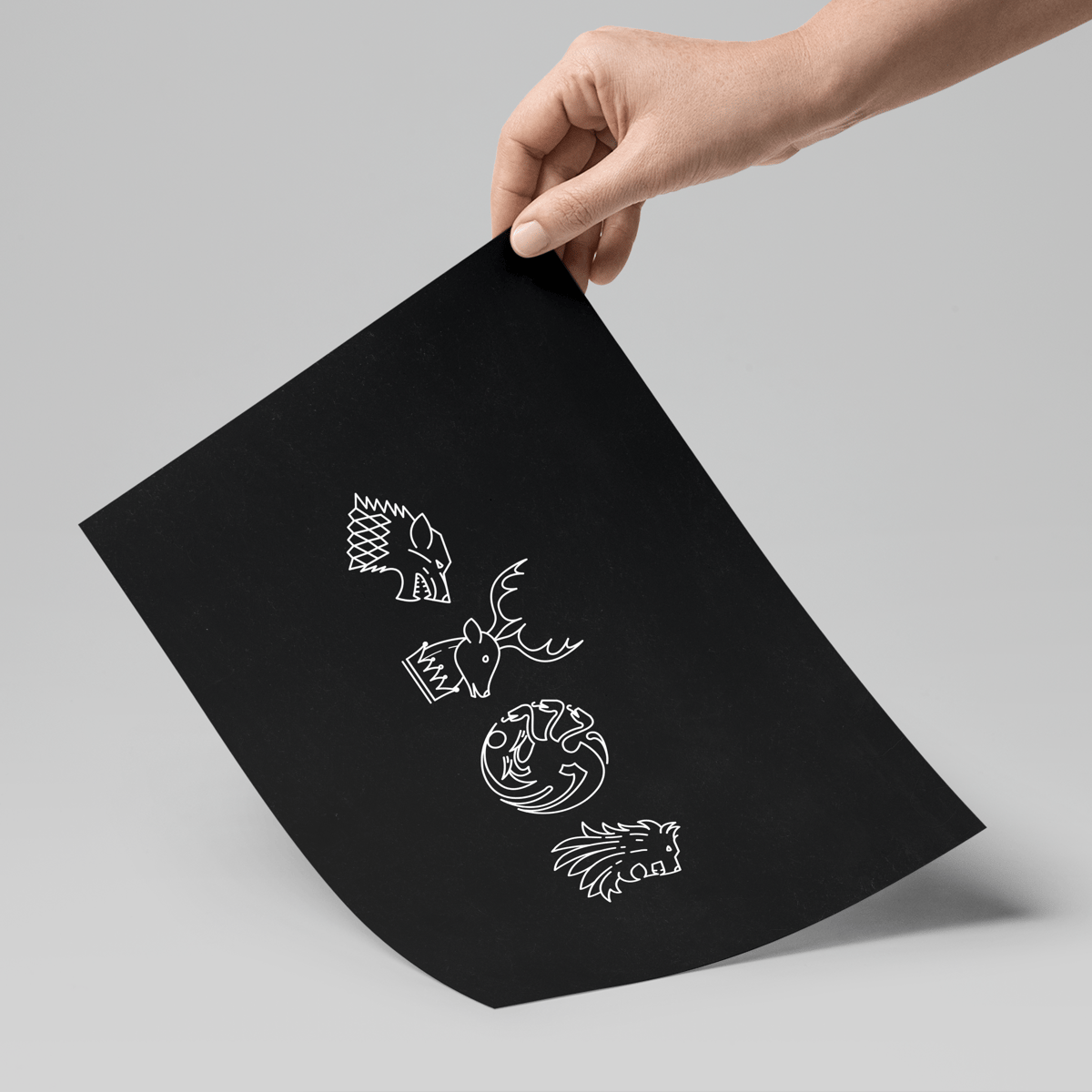 Nome do produto: Poster Stark + Baratheon + Targaryen + Lannister