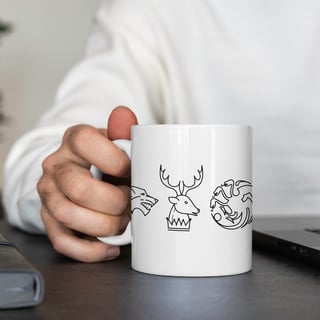 Nome do produto Caneca Stark + Baratheon + Targaryen + Lannister