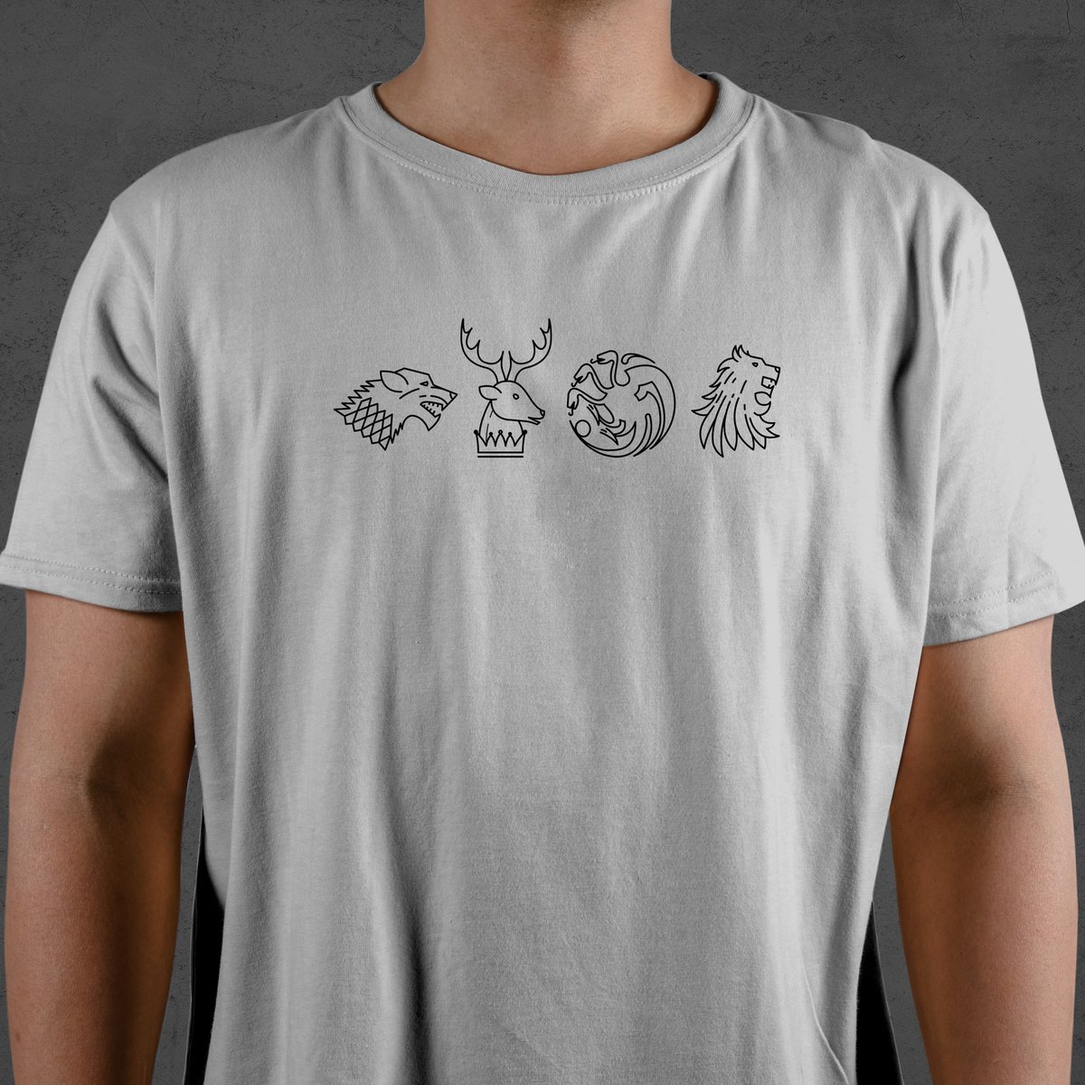 Nome do produto: Camiseta Stark + Baratheon + Targaryen + Lannister