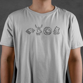 Camiseta Stark + Baratheon + Targaryen + Lannister