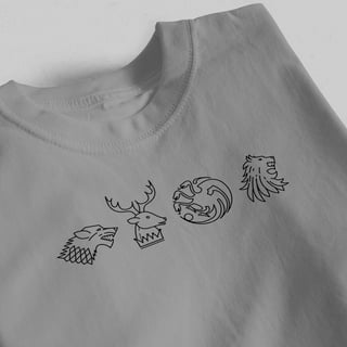 Nome do produto Camiseta Stark + Baratheon + Targaryen + Lannister
