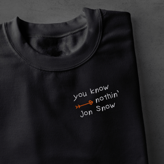 Nome do produto Moletom Preto Jon Snow + Ygritte