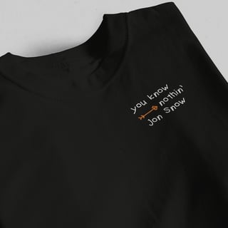 Nome do produto Camiseta Preta Jon Snow + Ygritte