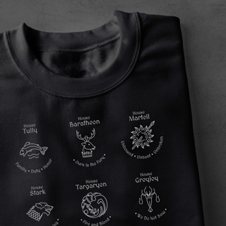 Nome do produto Moletom As Grandes Casas de Westeros