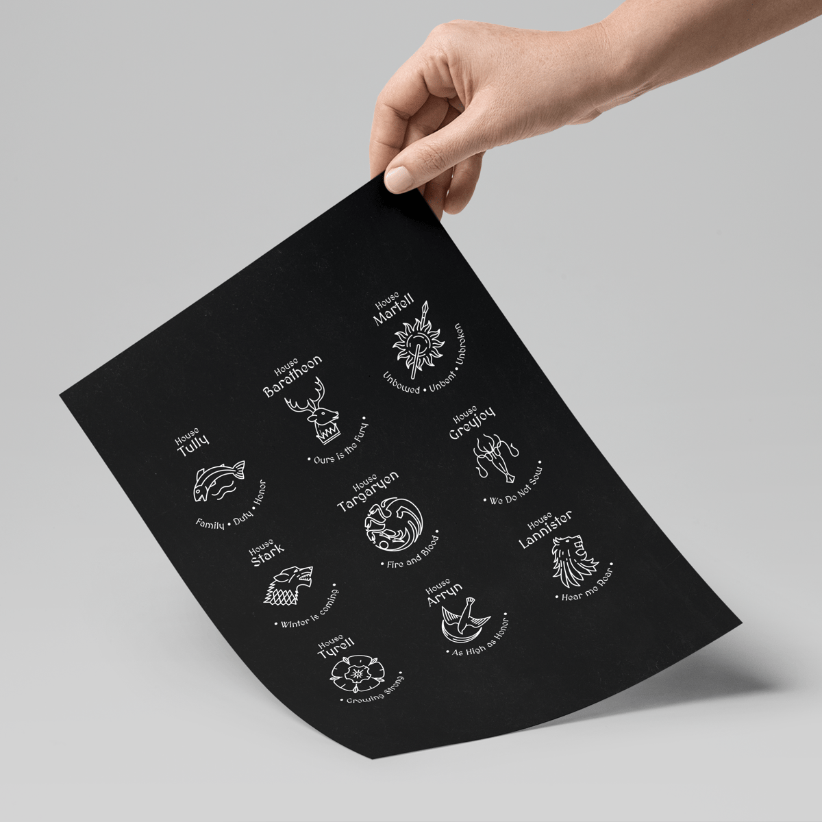 Nome do produto: Poster As Grandes Casas de Westeros