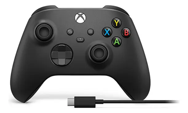 CONTROLE SEM FIO XBOX SERIES - CARBON BLACK COM CABO USB