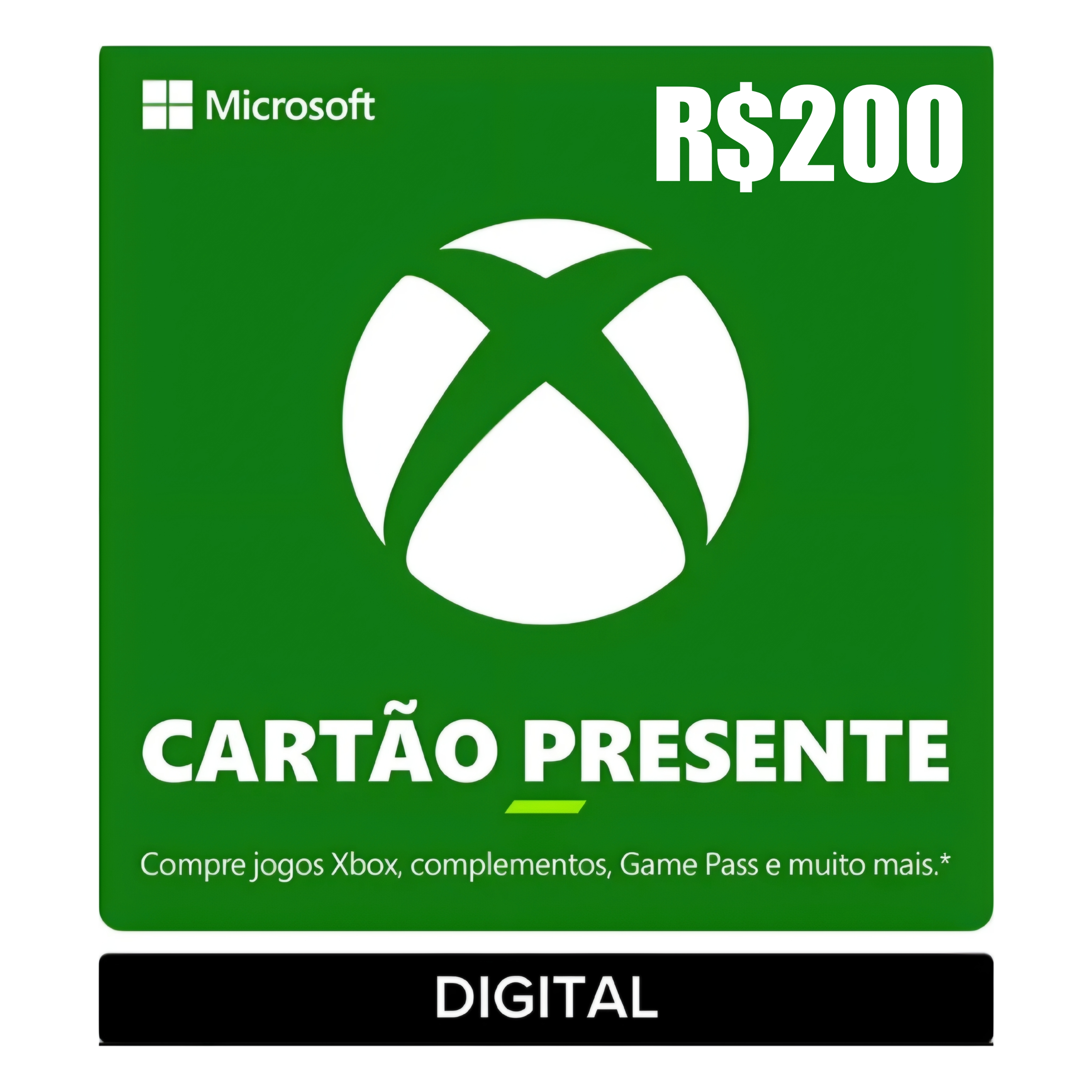 GIFT CARD XBOX R$200 DIGITAL
