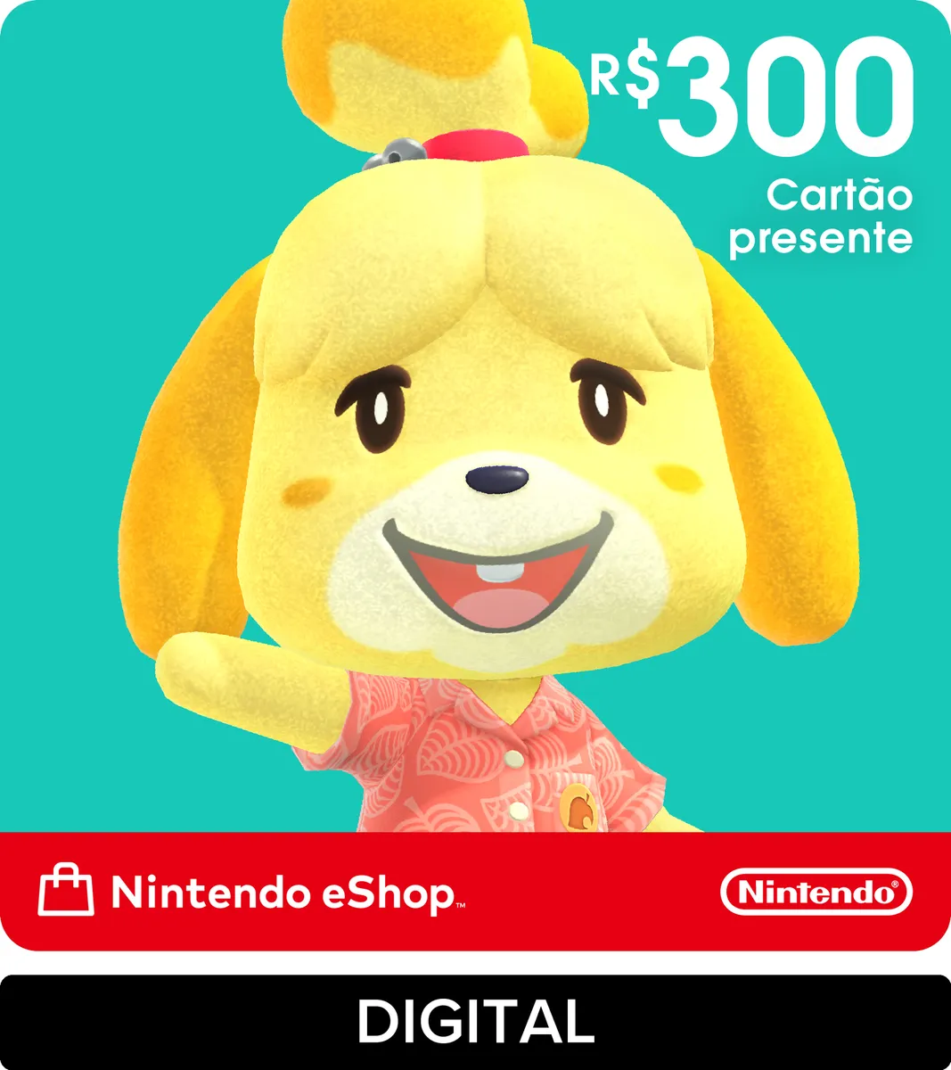 GIFT CARD NINTENDO ESHOP R$300 DIGITAL