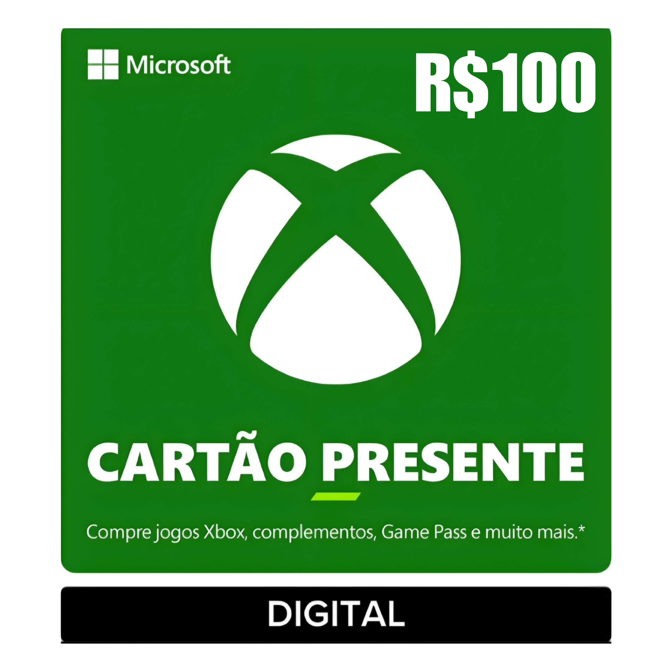 GIFT CARD XBOX R$100 DIGITAL