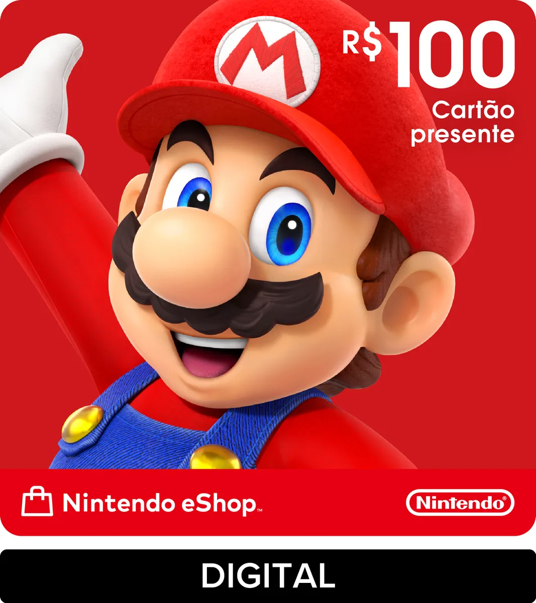 GIFT CARD NINTENDO ESHOP R$100 DIGITAL
