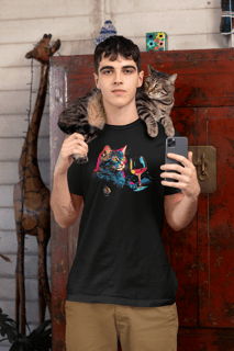 Nome do produto Camiseta - Gato e Vinho