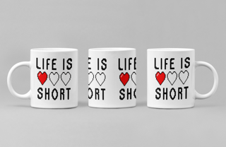 Nome do produto Caneca Life Is Short ⭐⭐⭐⭐⭐100+ Avaliações