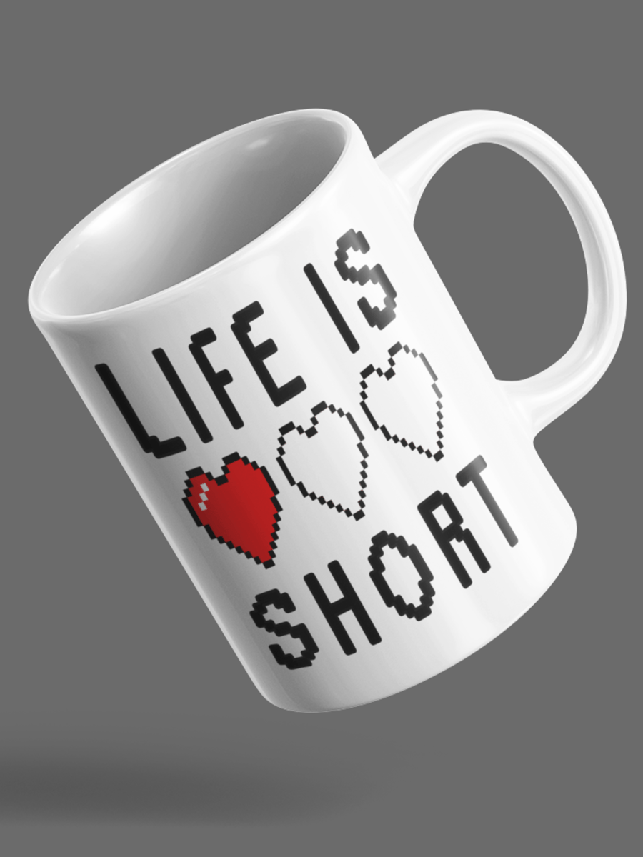 Nome do produto: Caneca Life Is Short ⭐⭐⭐⭐⭐100+ Avaliações