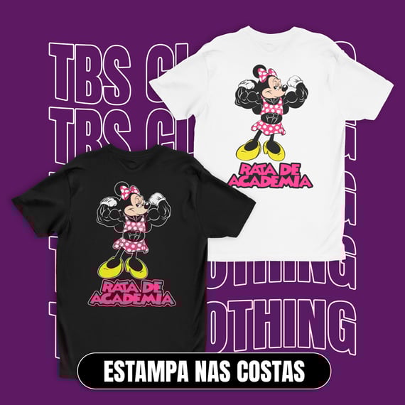 (Estampa nas costas) Rata de academia