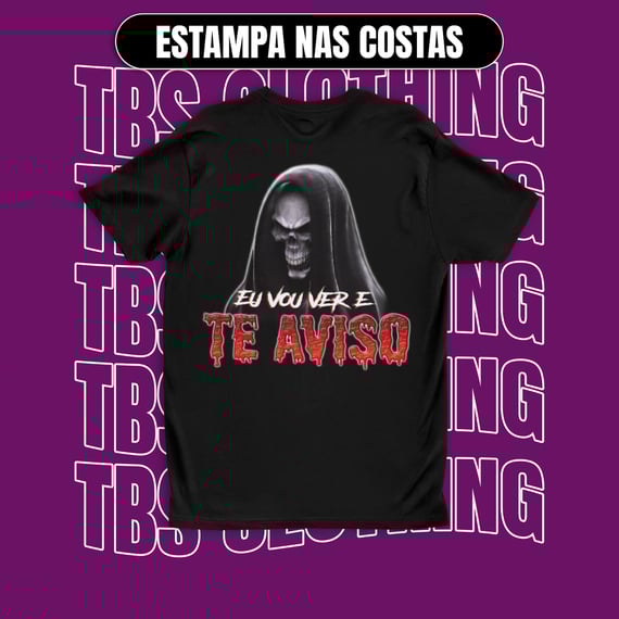 (Estampa nas costas) Eu vou ver e te aviso
