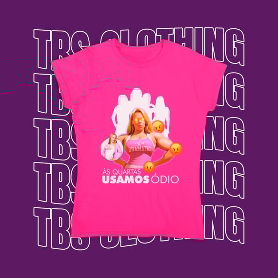 Às quartas usamos ódio (Baby Look Rosa)
