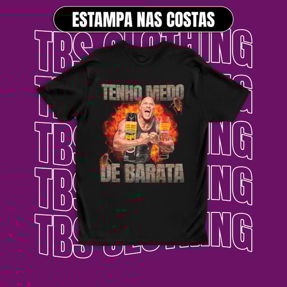 (Estampa nas costas) Tenho medo de barata