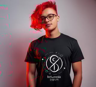 Camiseta InSomnia + Hangul (versão estampa branca)