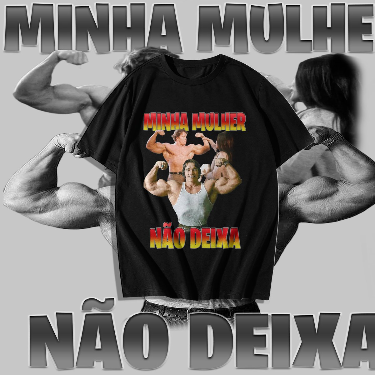 Nome do produto: Camiseta - Minha mulher não deixa