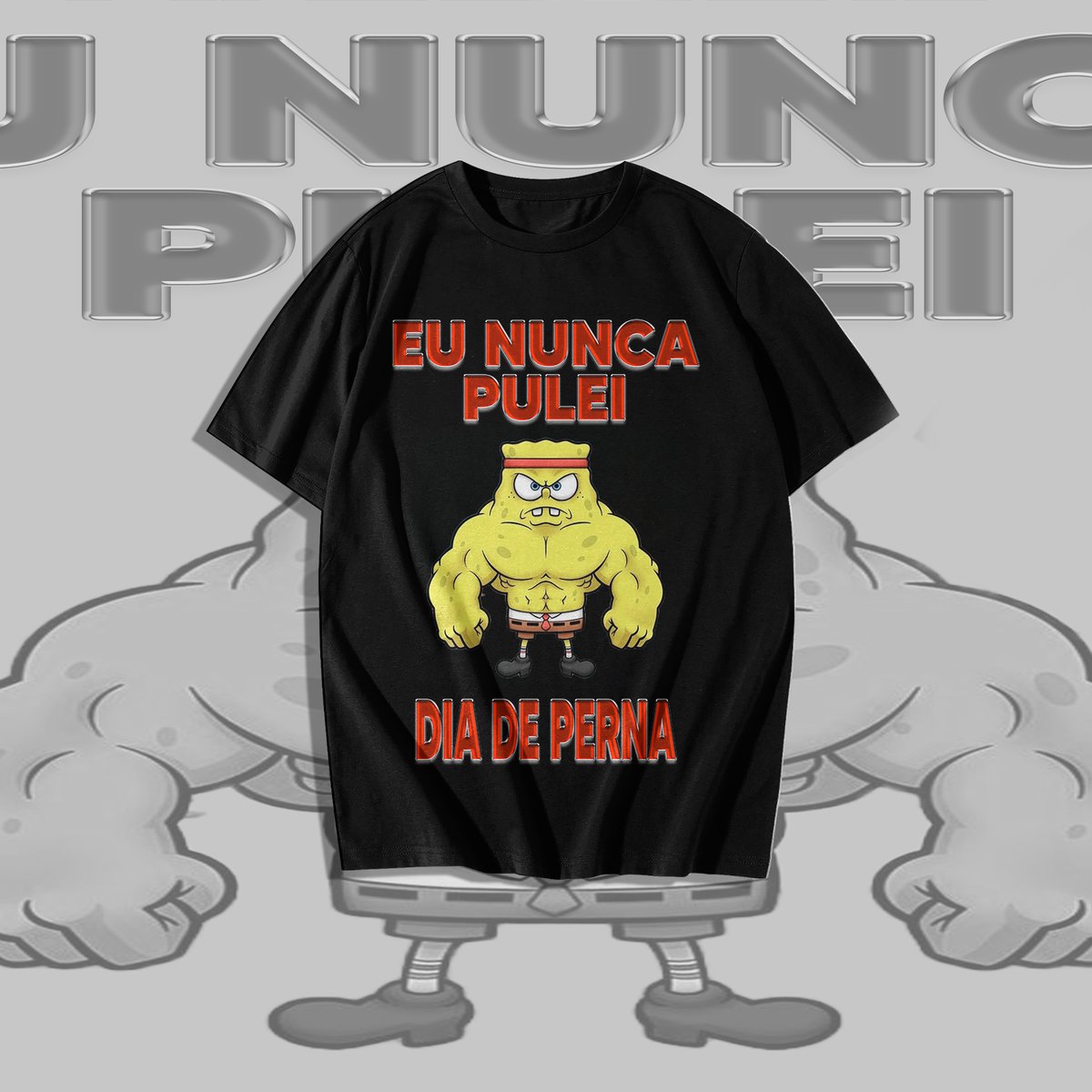 Nome do produto: Camiseta Eu nunca pulei dia de perna