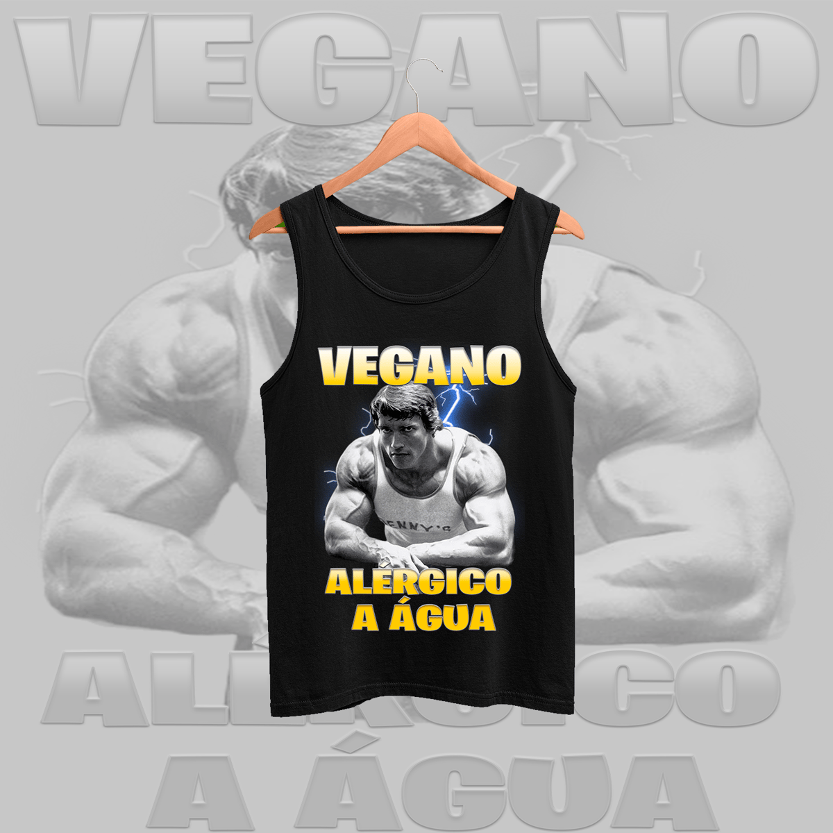 Nome do produto: Regata - Vegano alérgico a agua 