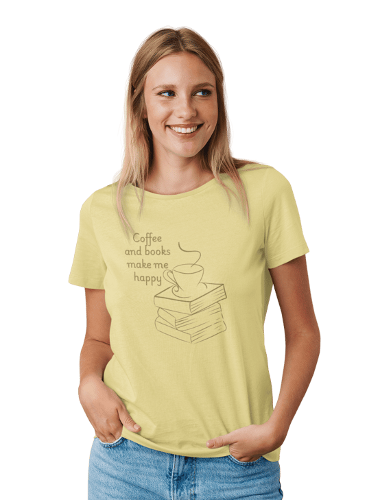 Camiseta Coffee and Books Feminina