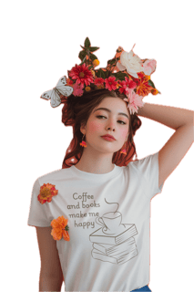 Nome do produtoCamiseta Coffee and Books Feminina