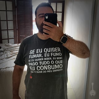 Nome do produto Camiseta Se Eu Quiser Fumar Eu Fumo - Cinza Estonada