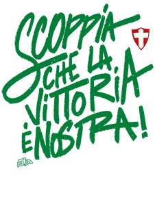 Nome do produto Camiseta //SCOPPIA CHE LA VITTORIA É NOSTRA!// SÓ FRENTE // BRANCA (((MALHA PREMIUM)))