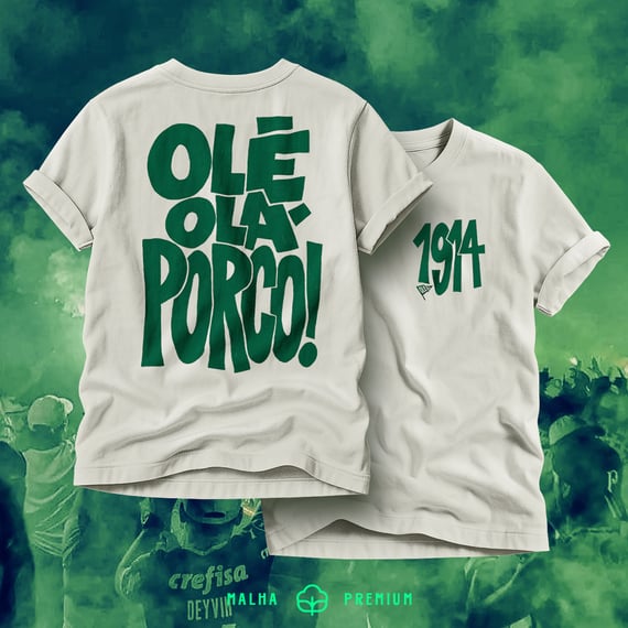 Camiseta Olê Olá Porco - Premium