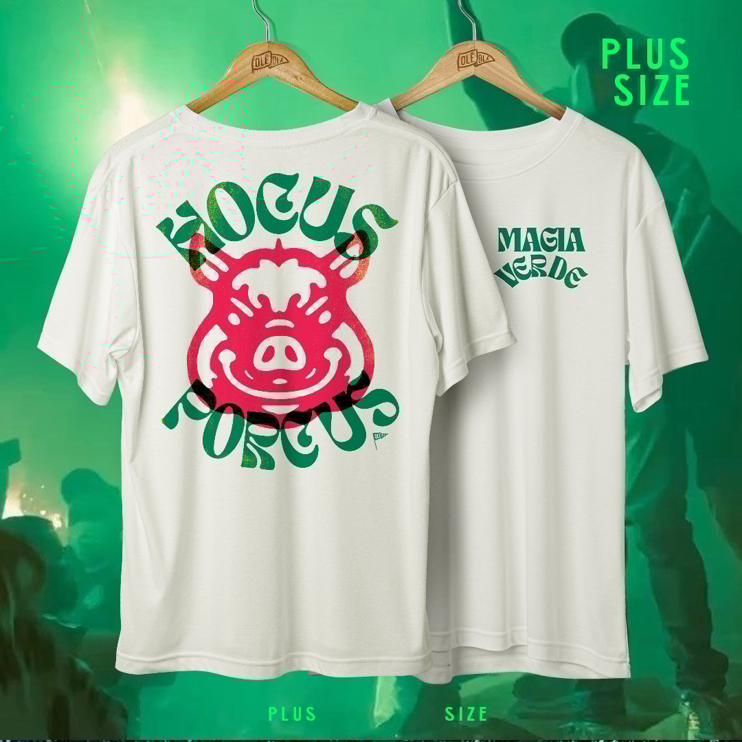 Nome do produto: Camiseta Hocus Porcus - PLUS SIZE