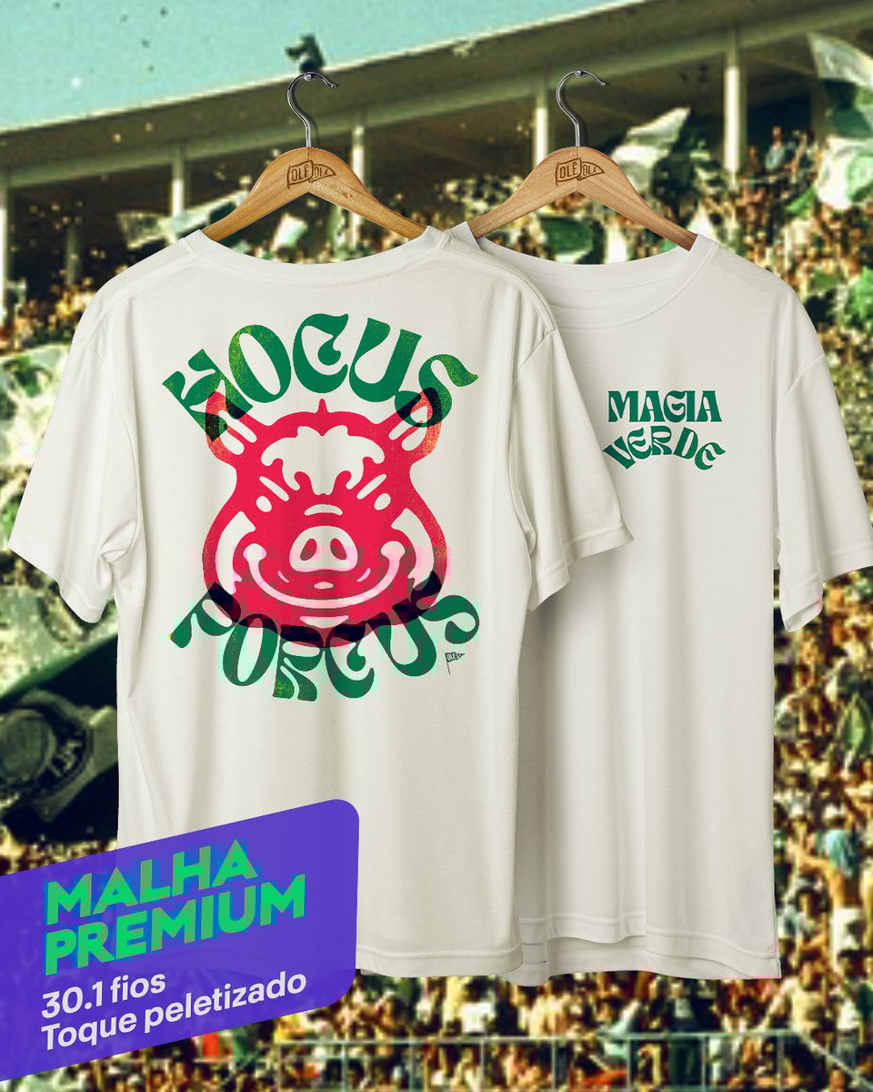 Nome do produto: Camiseta Magia Verde - Premium - Off White