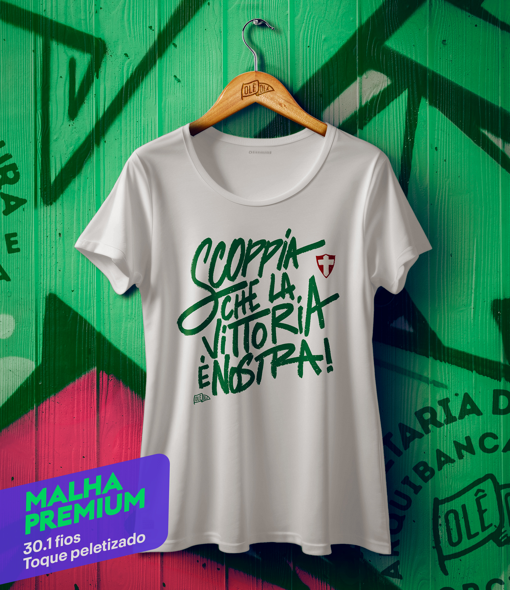 Camiseta feminina //SCOPPIA CHE LA VITTORIA É NOSTRA! - BABY LONG (((MALHA PREMIUM)))