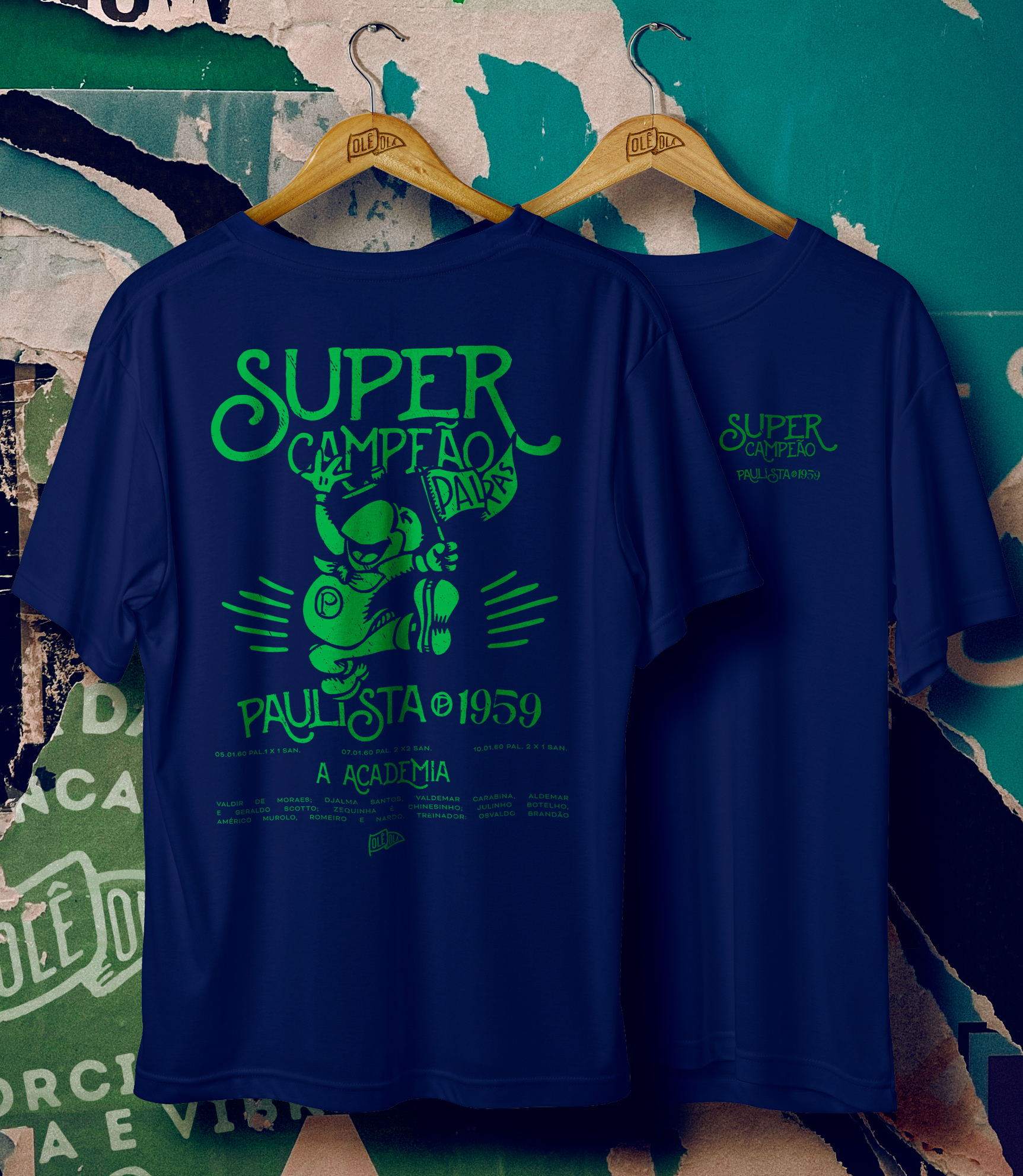 Camiseta //SUPER CAMPEÃO 1959// - AZUL E VERDE