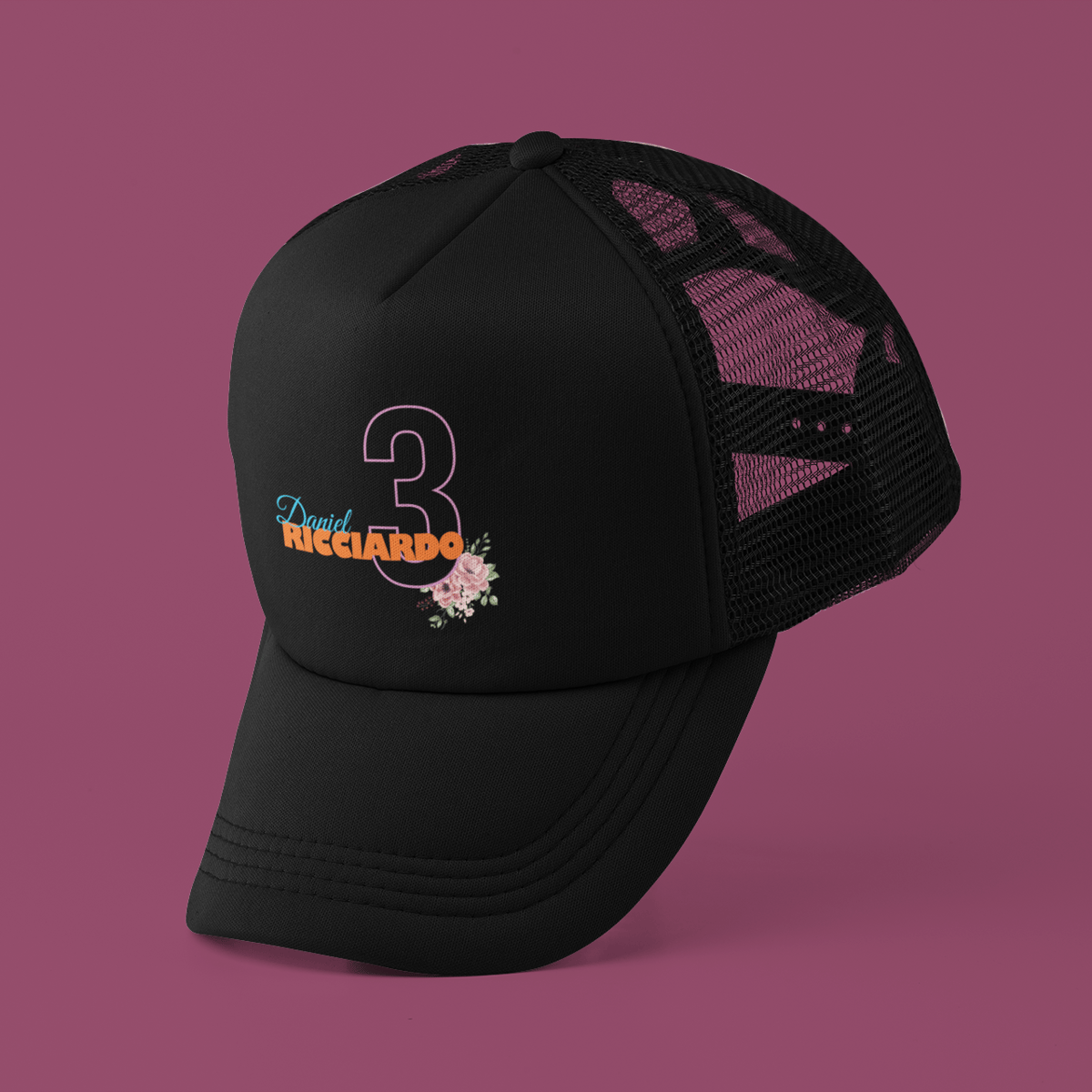 Nome do produto: Boné Daniel Ricciardo The Honey Badger [COM TELA]