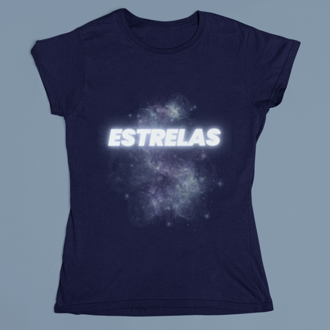 CAMISETA BABY LONG ESTRELAS