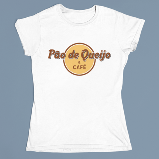 Nome do produto CAMISETA BABY LONG PÃO DE QUEIJO E CAFÉ