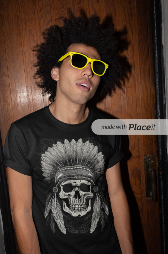Nome do produto: Camiseta Personalizada | Royal Red Clth. | Shaman Skull