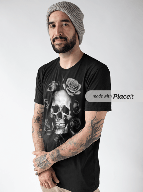 Camiseta Personalizada | Royal Red Clth. | Rose Skull